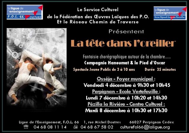 Spectacle La Tête dans l'Oreiller