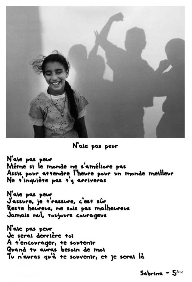 Jouons la Carte de la Fraternité : quelques exemples des très beaux textes écrits par les élèves du Collège Albert Camus de Perpignan