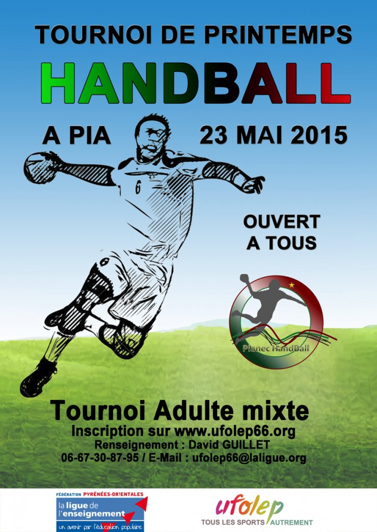 Inscription pour le tournoi de Handball de printemps !