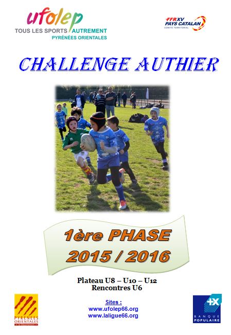 Le calendrier de l’école de Rugby pour la saison 2015-2016 vient de sortir !!!