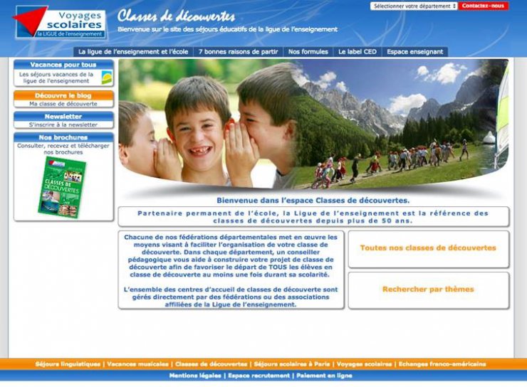 Les séjours CLASSES DE DECOUVERTES 2017-2018 sont en ligne !