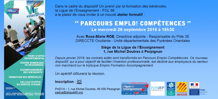 Atelier formatif - "Parcours Emploi Compétences".