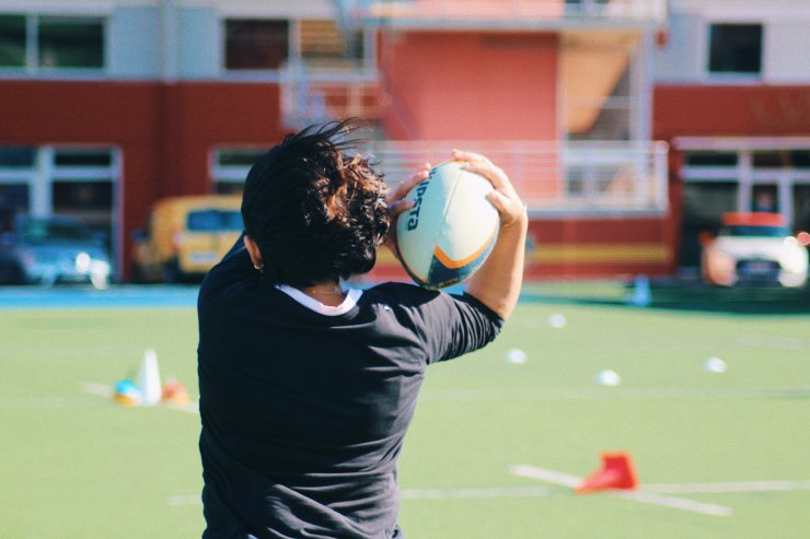 Formation au rugby à l'école entre les enseignants et l'USAP