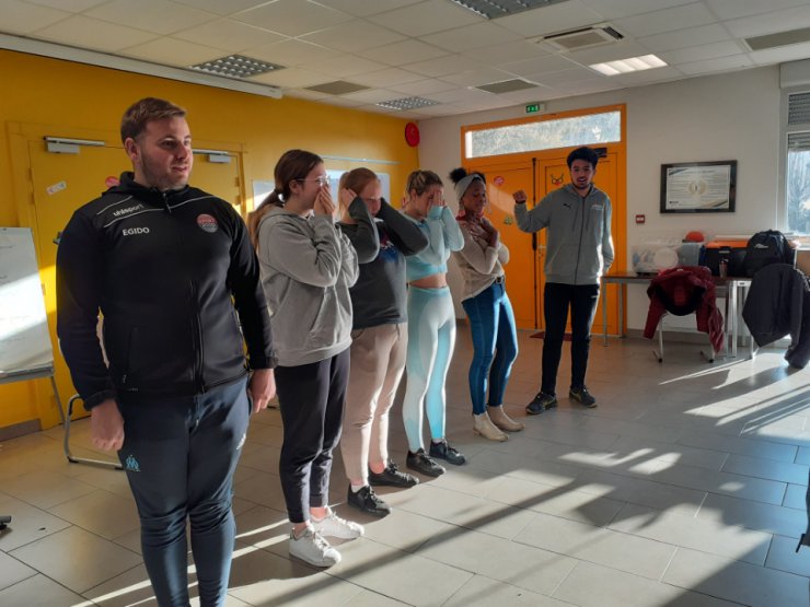 Les stagiaires du parcours coordonnés UFOLEP donnent le coup d’envoi des formations BAFA 2023 !